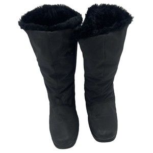Totes snowcap Women’s mid calf winter boots w/side zip sz 7 Black